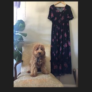 Torrid black floral maxi dress